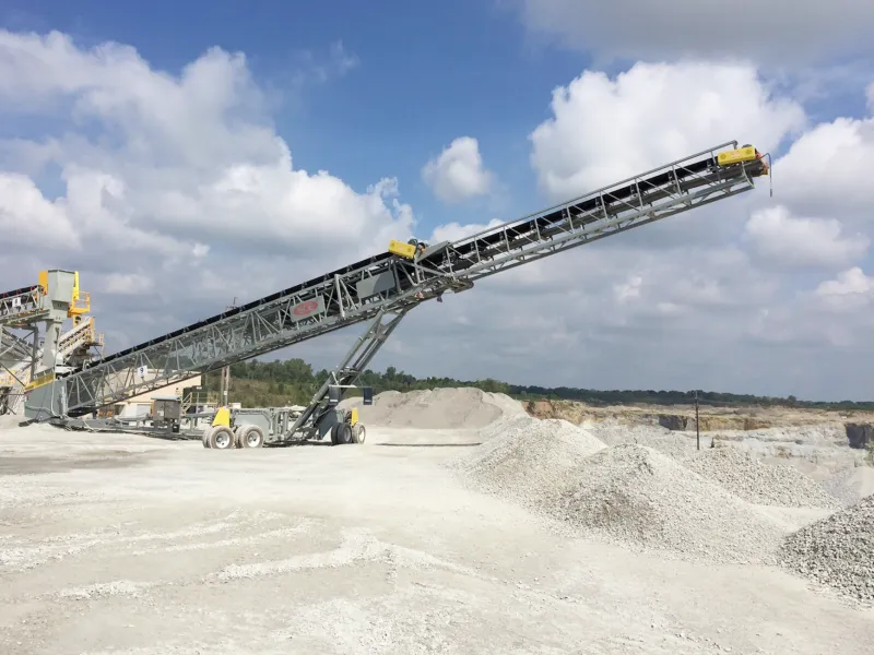 Телескопический штабелерный конвейер