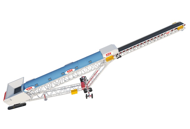 Портативный радиальный телескопический штабелер