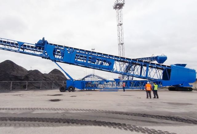 Портативный радиальный телескопический штабелер