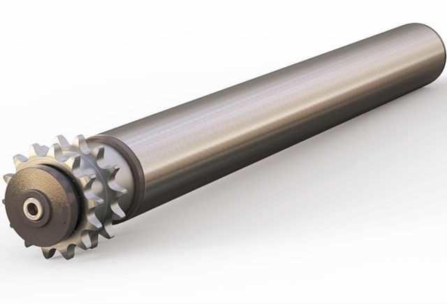 Роликовый конвейер со звездочкой